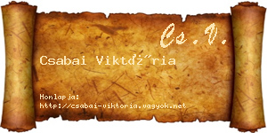 Csabai Viktória névjegykártya